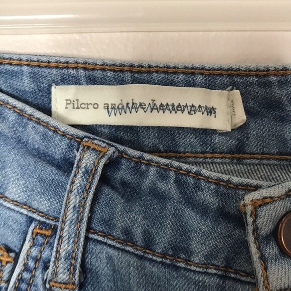 Pilcro and the letterpress ladies cropped raw hem jeans size 28 - Picture 5 of 12